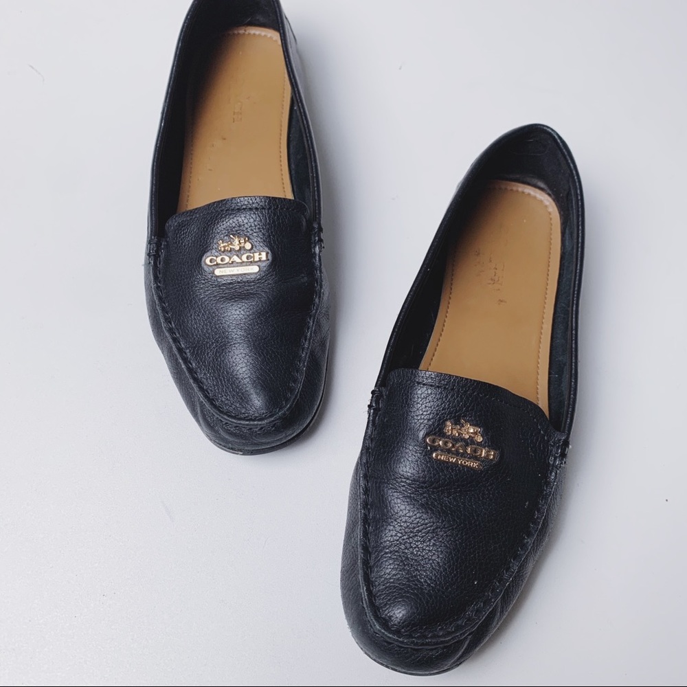COACH Opal Slip On Loafers Black Size 8